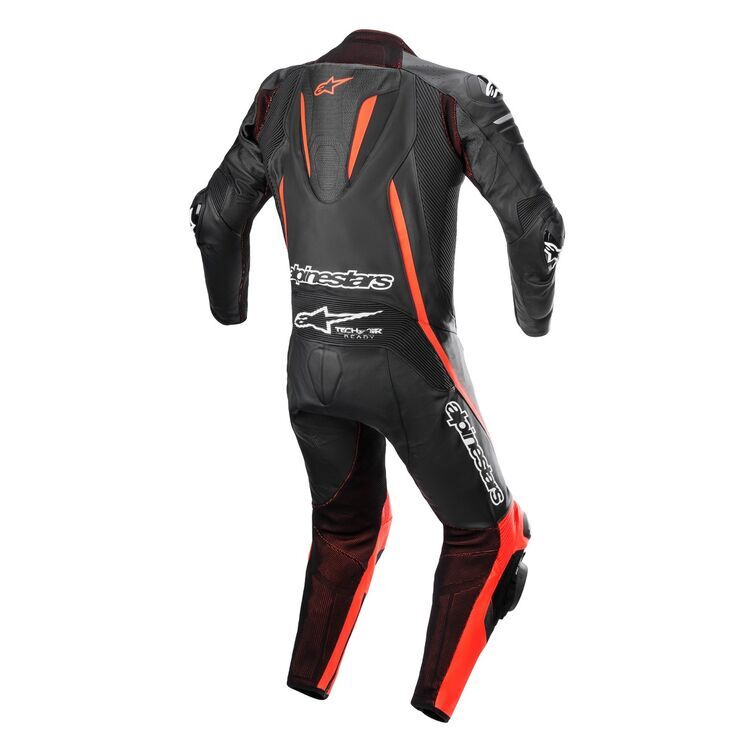 Custom Motorbike Fusion Race Suit Black Red back