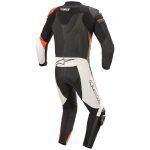 GP Force Phantom black motorbike suit black white red back