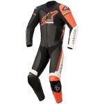 GP Force Phantom black motorbike suit black white red front