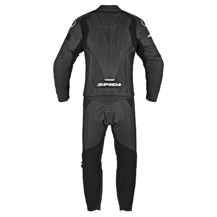 Laser Touring Motorbike Leather Racing Suit Black White back