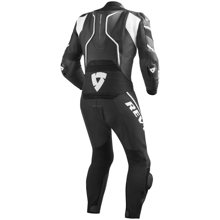 Vertex Pro motorbike leather race suit black white back
