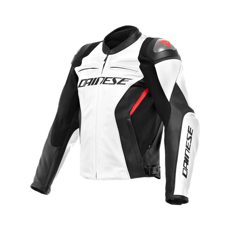 Racing 4 Motorbike Jacket white black front