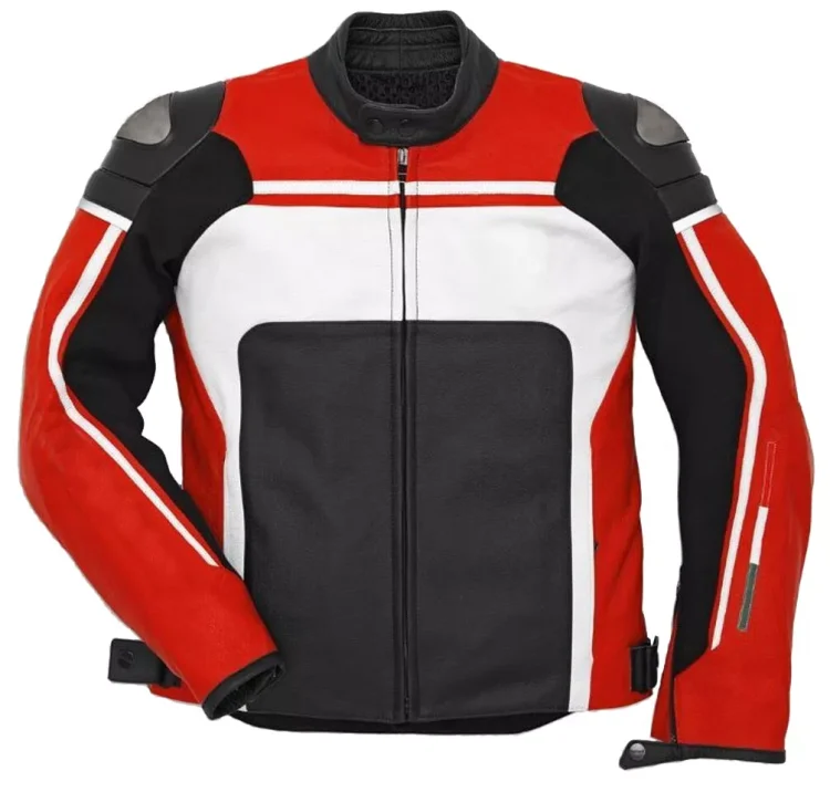 Ducati Motorcycle Jacket Red Black White Front